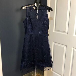 Med Amies Boutique Elegant Navy Blue Sleeveless Dress